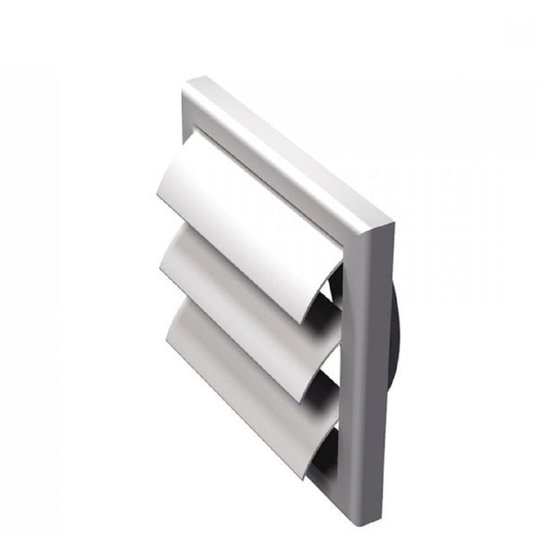 Ventilation Wall Gravity Vent White 125mm