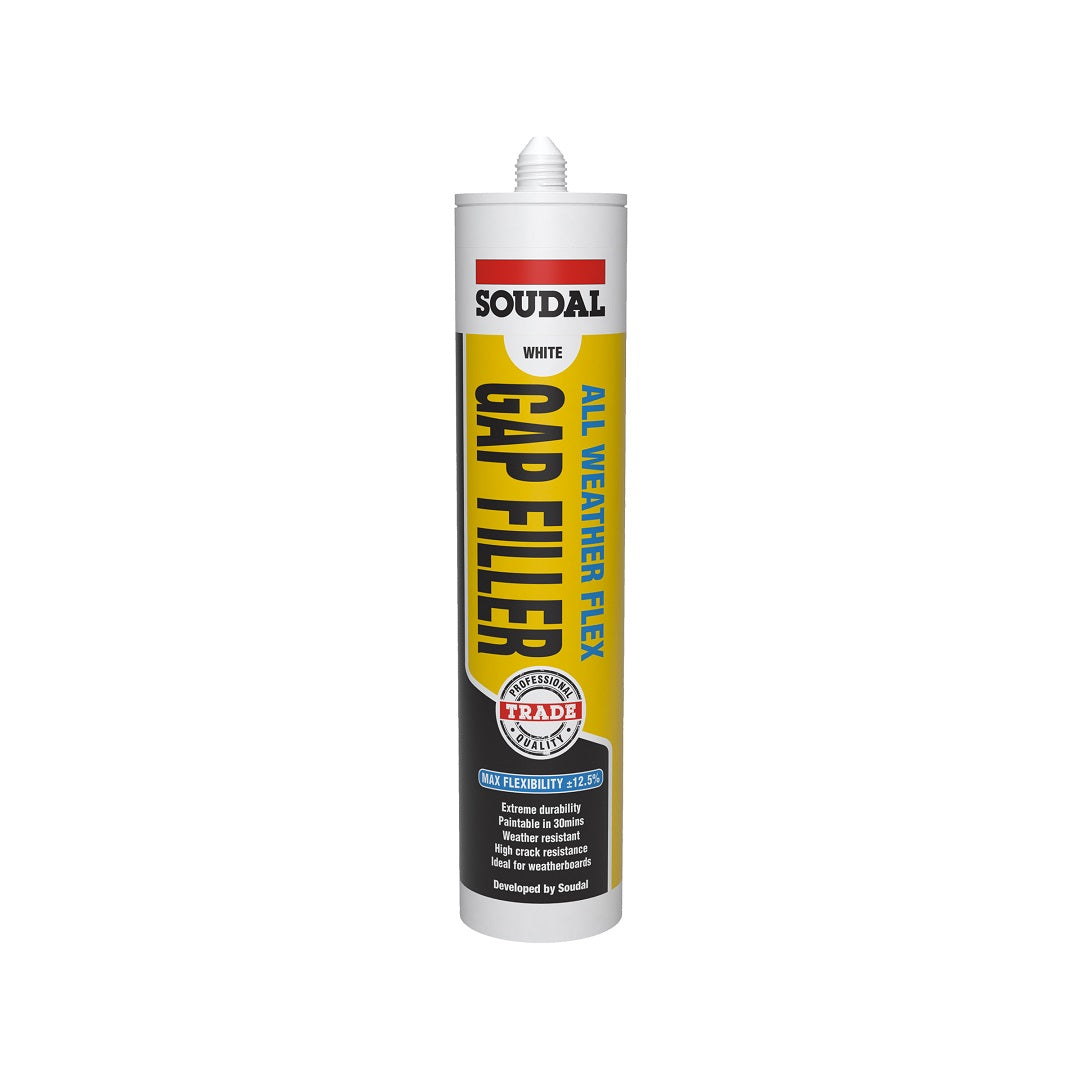 SOUDAL GAP FILLER ALL WEATHER WHITE 300ML