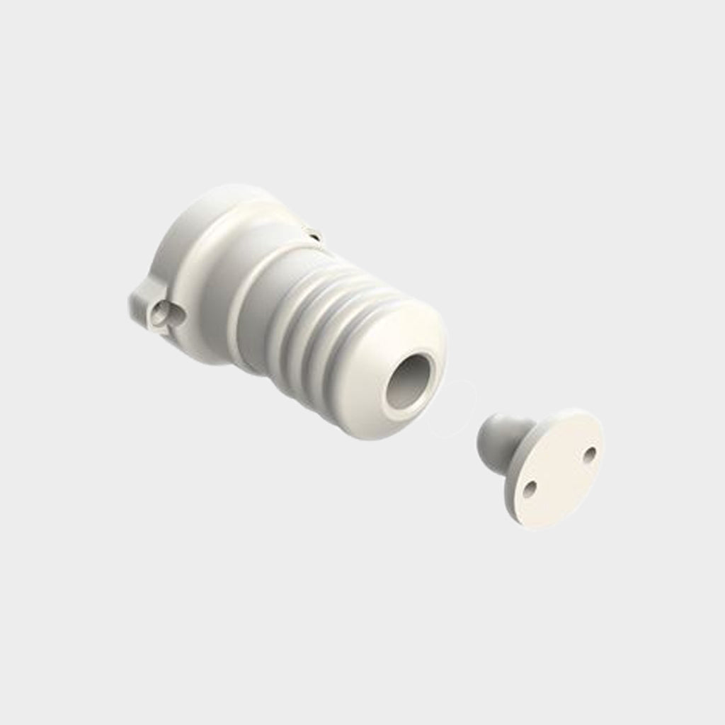 EMRO CUSHION DOOR STOP RISER WHITE 25MM