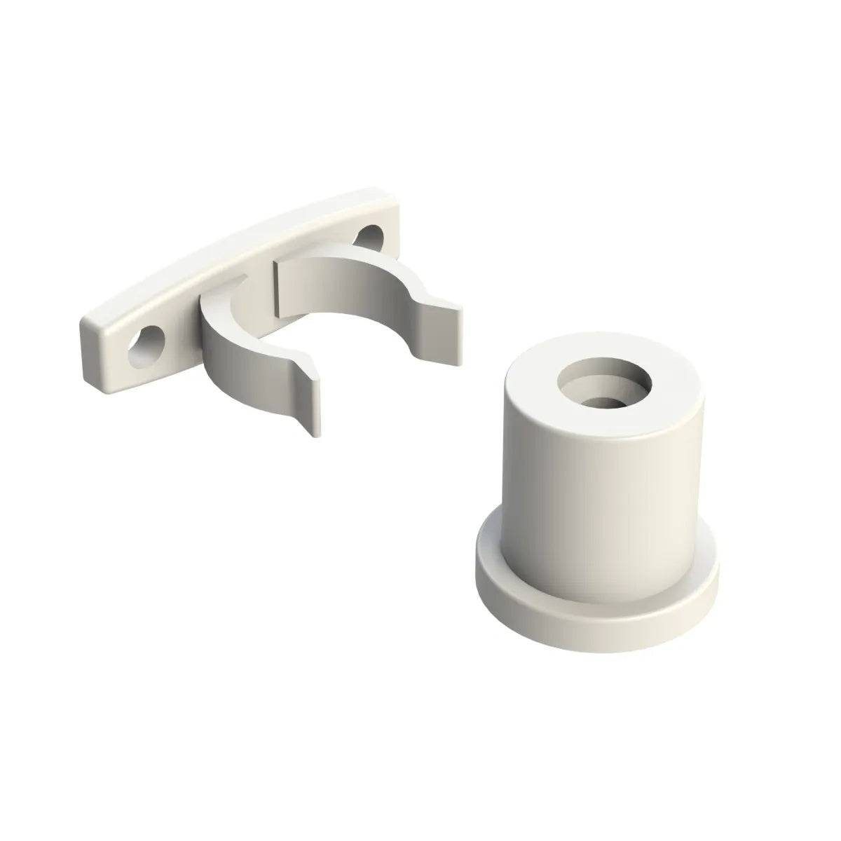 Emro Door Clip & Catch White With Screws 25mm