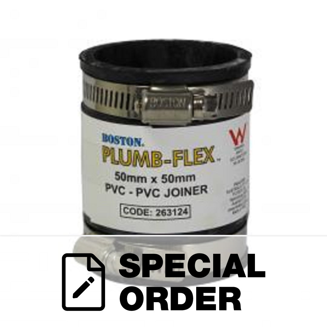 F-A-T CONNECTOR FLEXIBLE 50MM PVC TO PVC PLUMB-FLEX