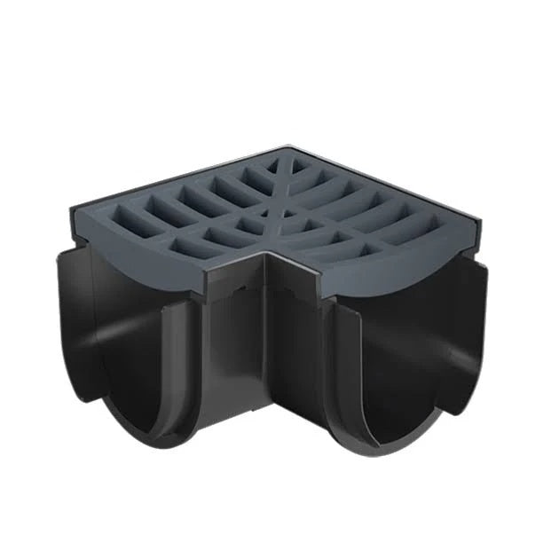 Storm Drain Corner With Plastic Grate 100 X 100mm