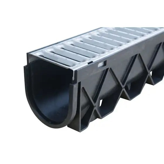 Storm Drain With Stainless Steel Grate 100 X 100mm X 1.0m