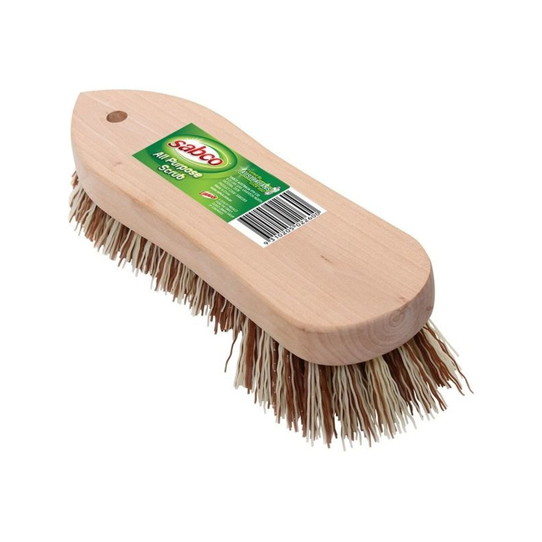 Sabco All Purpose Scrub Wood Handle