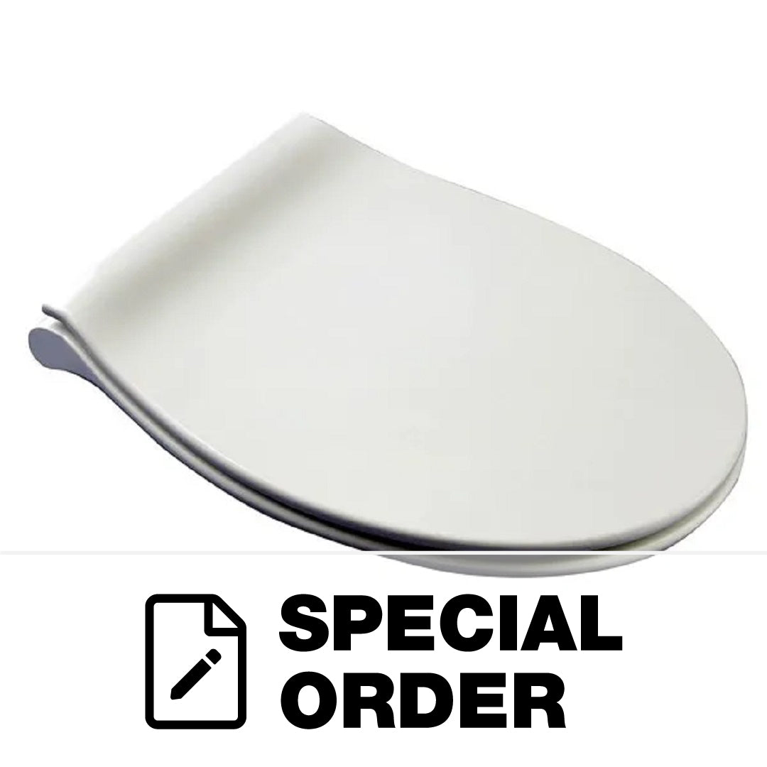 TOILET SEAT SLIMLINE D SHAPE SOFT CLOSE HARON TORQUAY