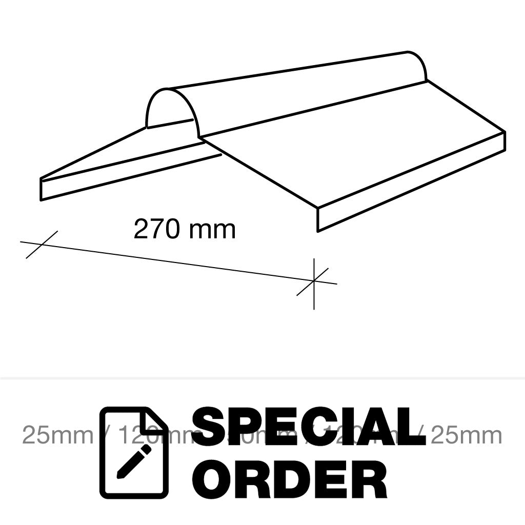 LYSAGHT ROLL TOP RIDGE CAP COLORBOND 0.4 X 400MM PER LM