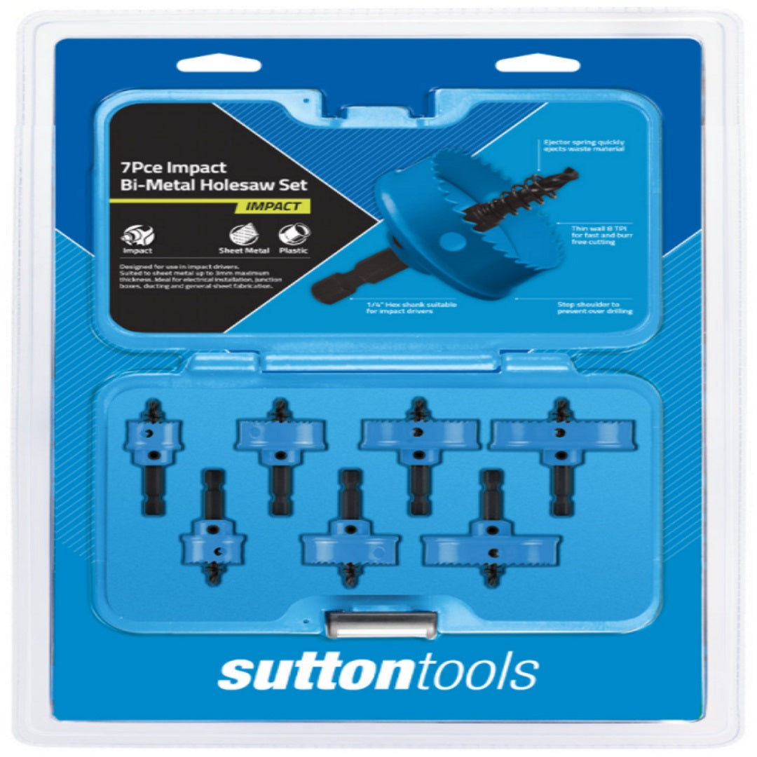 Sutton Holesaw Bi-Metal Impact 7 Pce Set 19-38mm