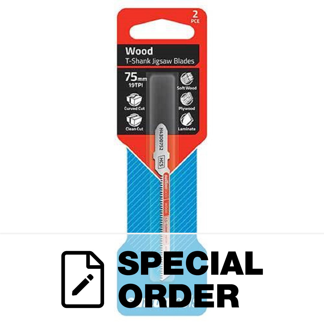 SUTTON JIGSAW BLADE EURO SHANK WOOD 10-45MM CURVED CLEAN CUT 2 PCS 75MM X 19TPI