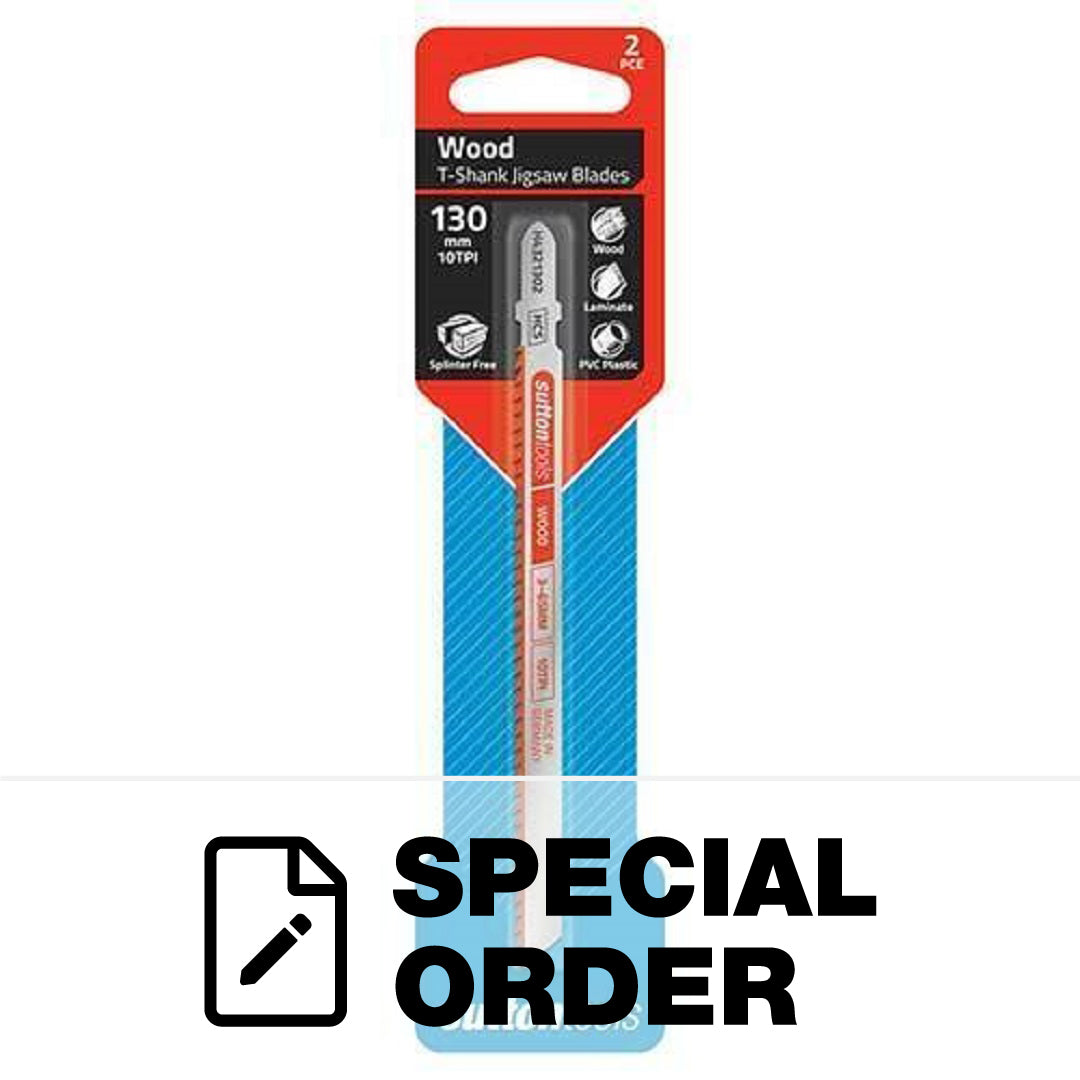 SUTTON JIGSAW BLADE EURO SHANK WOOD 3.0-65MM SPLINTER-FREE REVERSE CUT 2 PCS 130MM X 10TPI