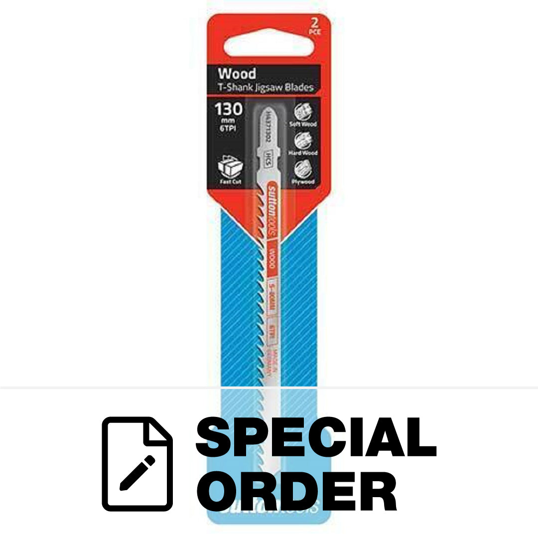 SUTTON JIGSAW BLADE EURO SHANK WOOD 5.0-80MM GENERAL PURPOSE FAST ROUGH CUT 2 PCS 130MM X 6TPI