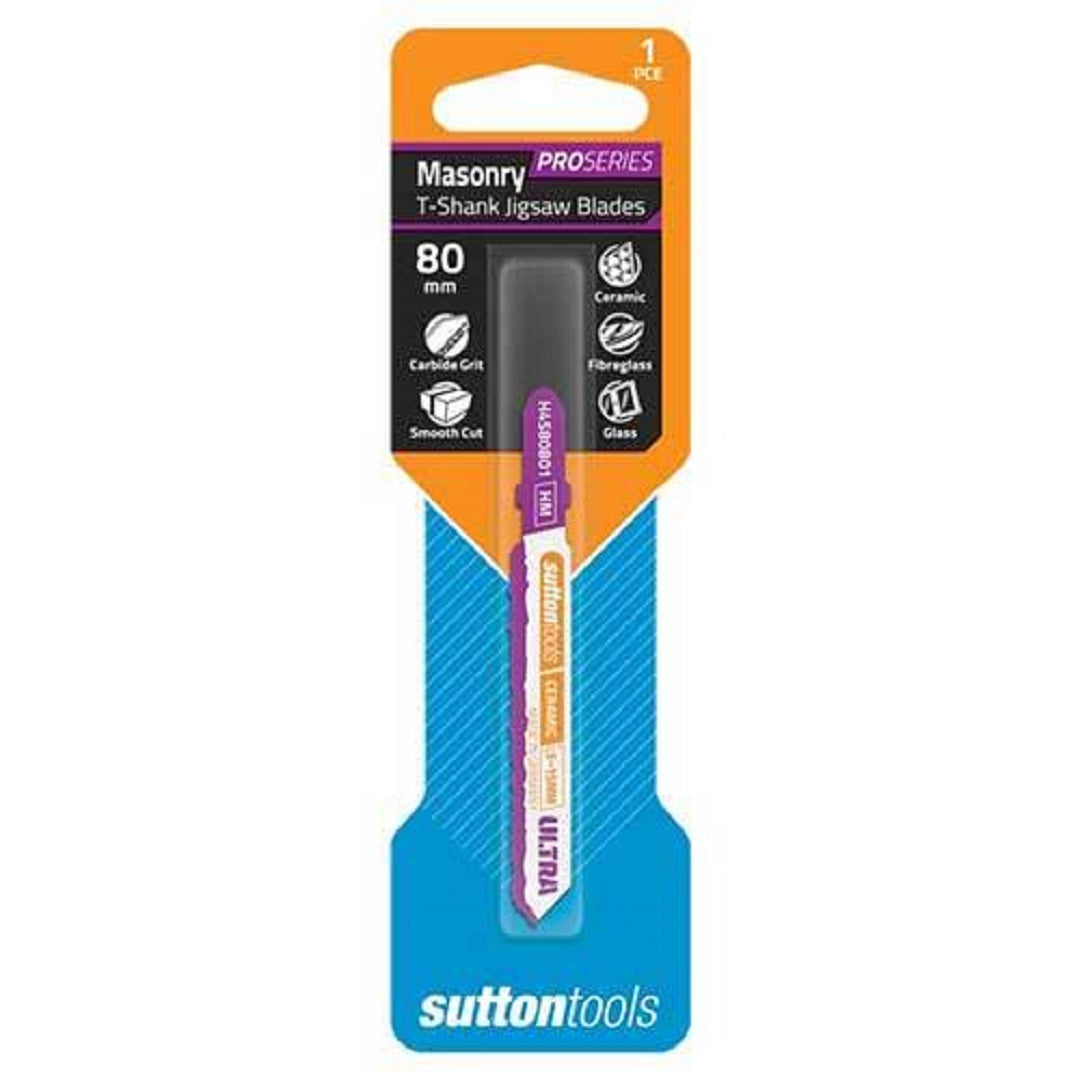 Sutton Ultra Carbide Grit T-Shank Jigsaw Blade - 80mm - 1 Pack