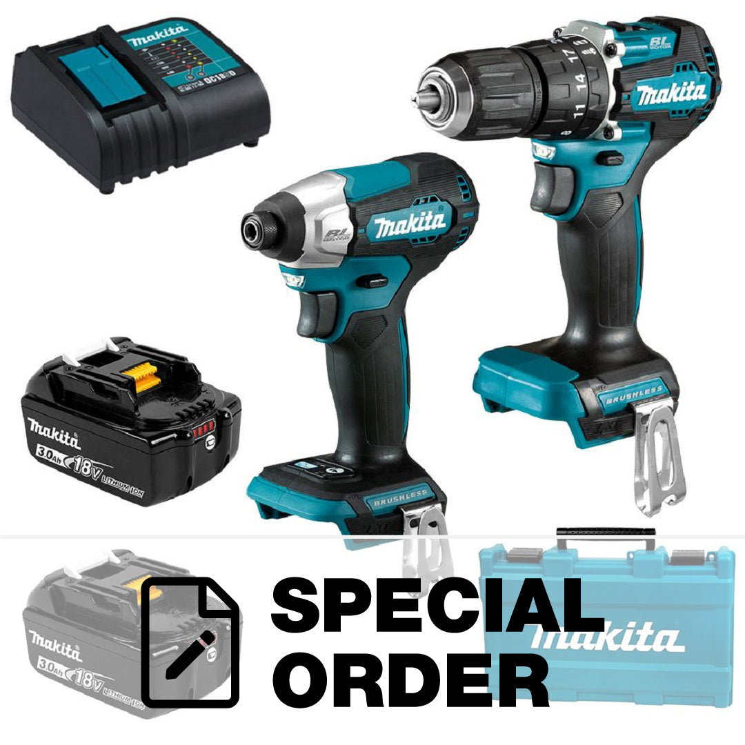 MAKITA COMBO KIT 18V BRUSHLESS 2 PIECE 2 X 3.0AH DLX2414S