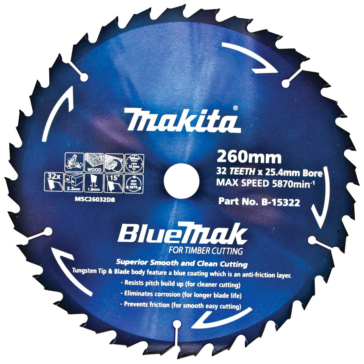 Makita Saw Blade Bluemac Wood Cutting