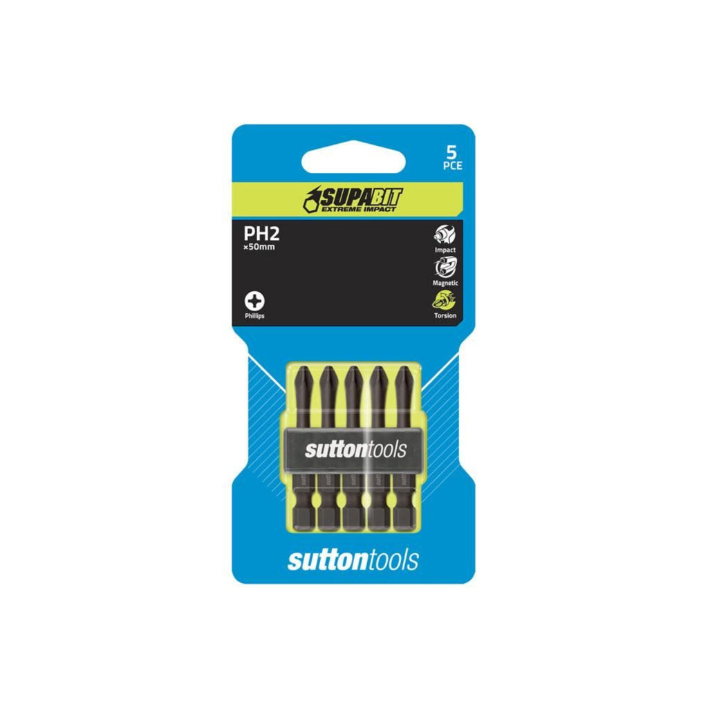 SUTTON POWER BIT PHILLIPS TORSION IMPACT 5 PCS
