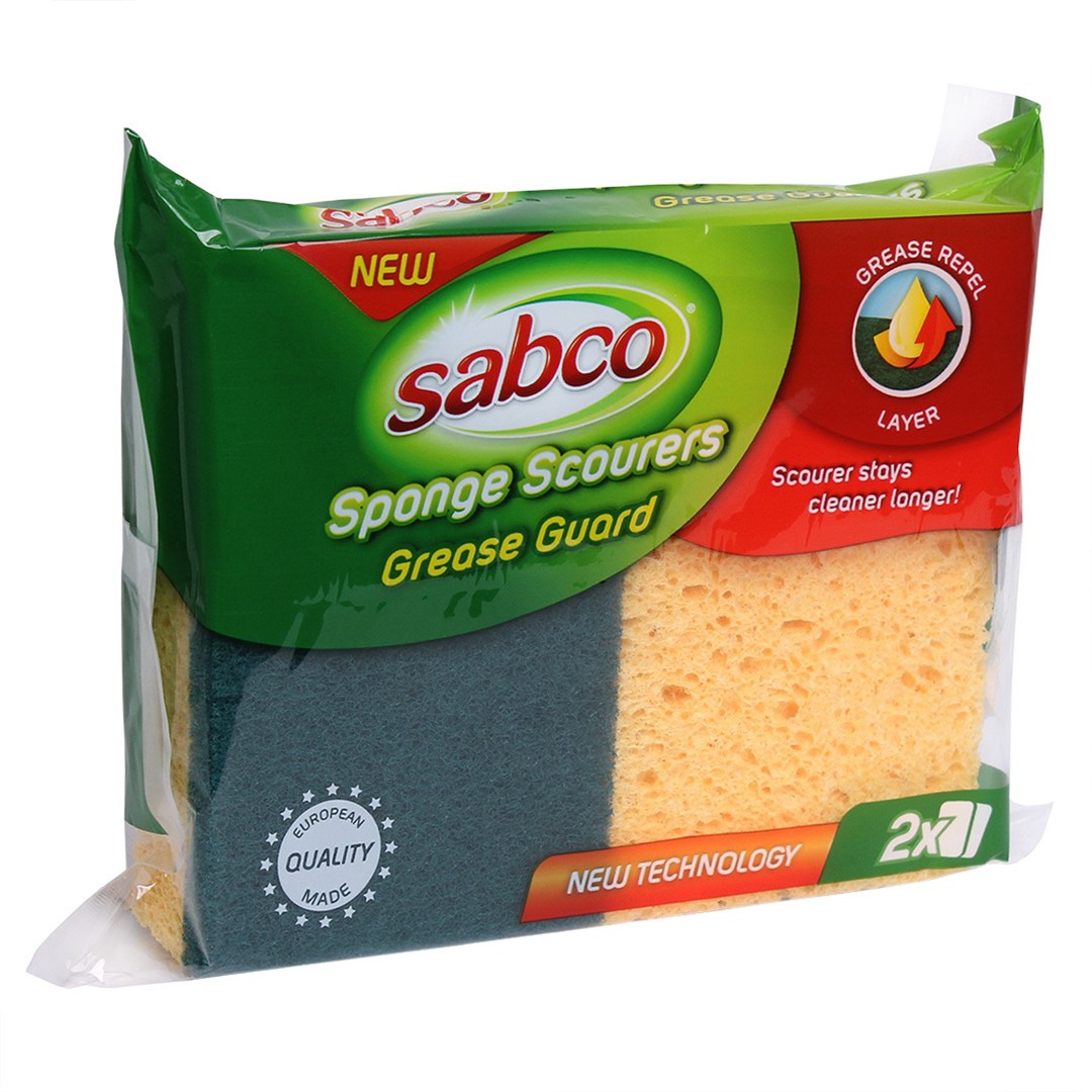 Sabco Grease Guard Sponge Scourer Pk/2
