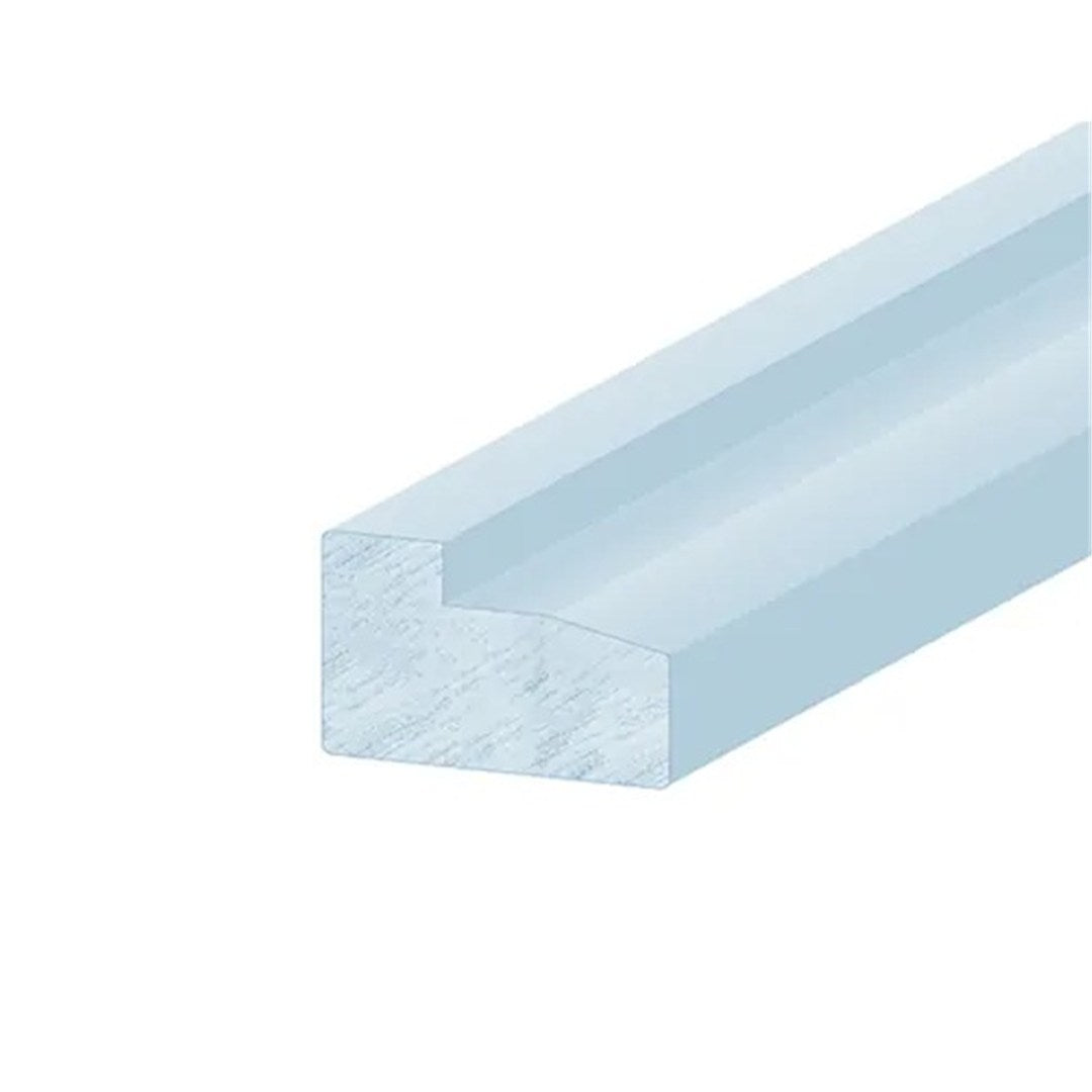 Primed Finger Jointed Pine Dressed Pencil Round Rebated Bottom Rail - H3 Treated - Suits 18mm Balusters