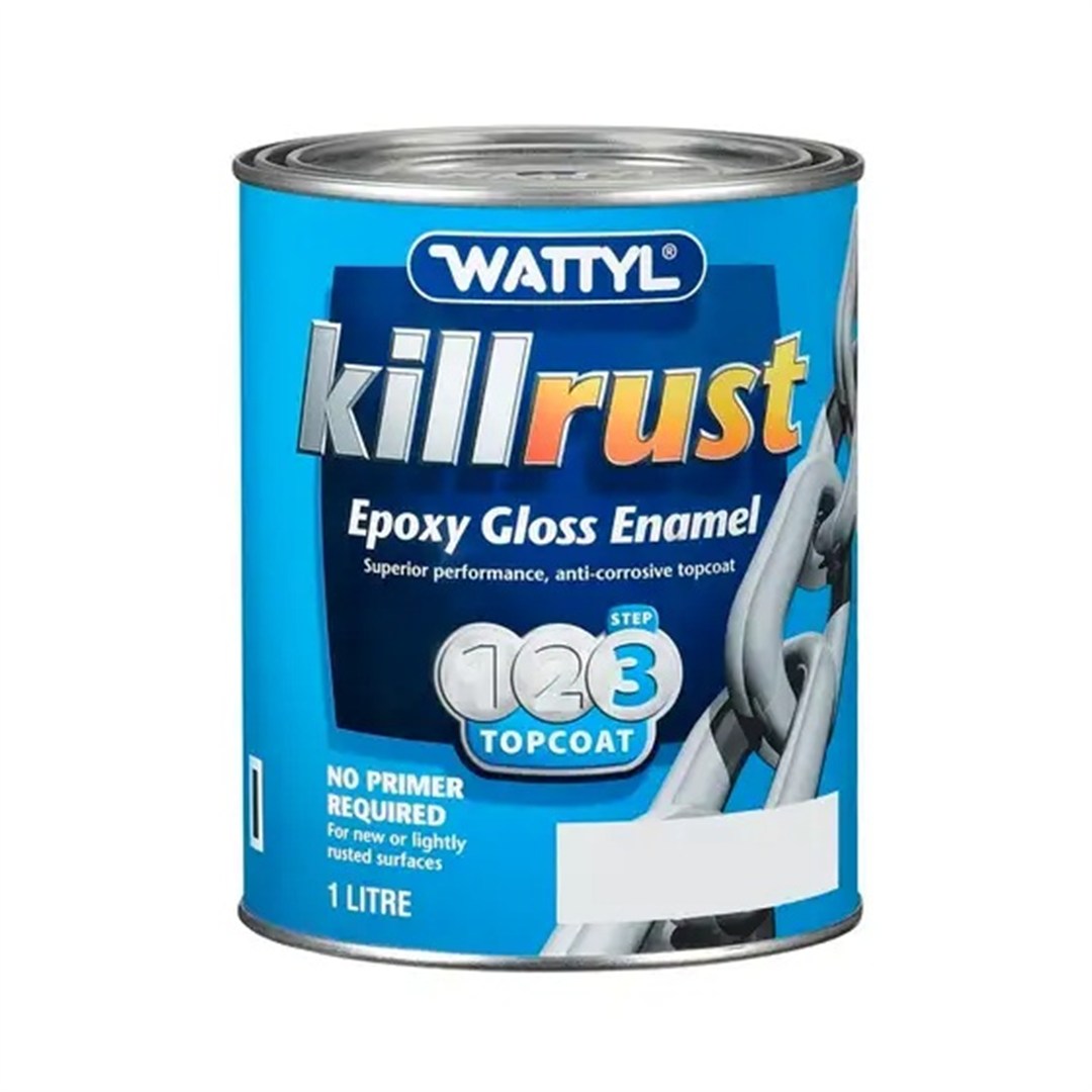 Wattyl Killrust Matt Black Enamel 1l