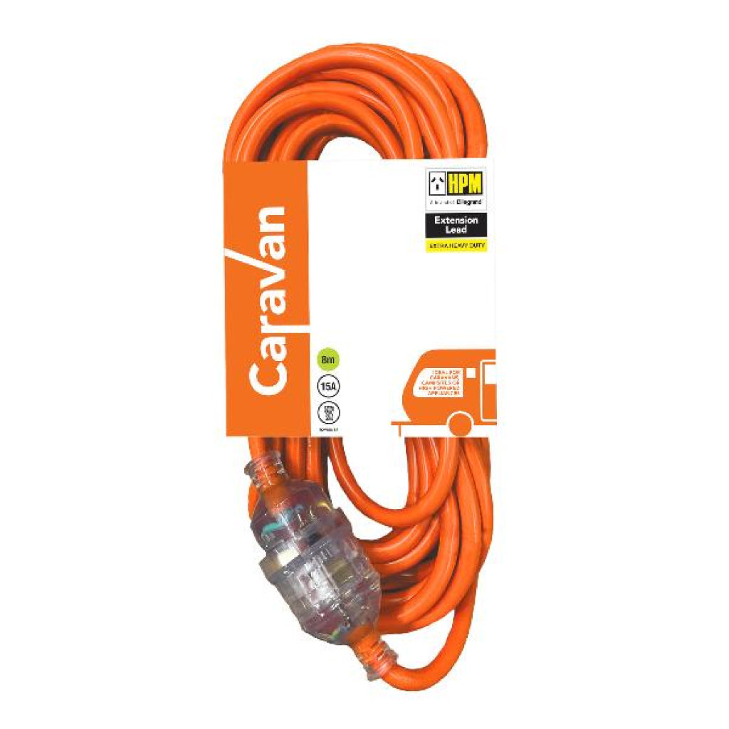 Extension Lead 15a Heavy Duty Caravan Lead 8.0m