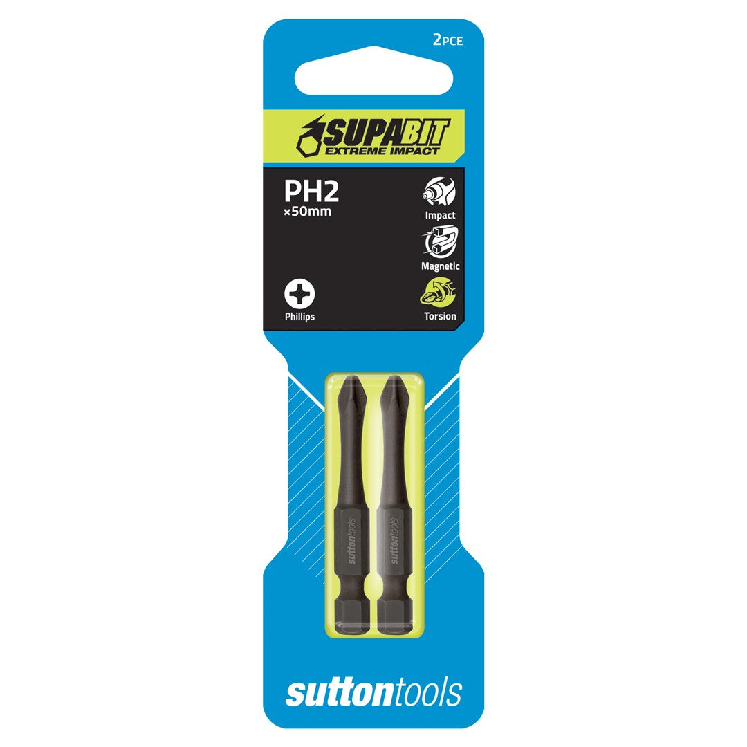 Sutton Supabit Phillips Impact Screwdriver Bit 2 Pcs