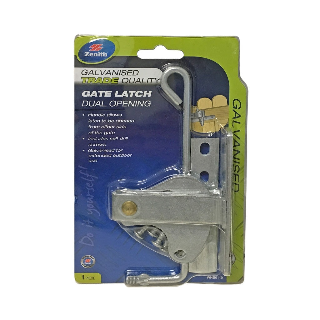 Gate Latch D Type D Dual Opening Galv