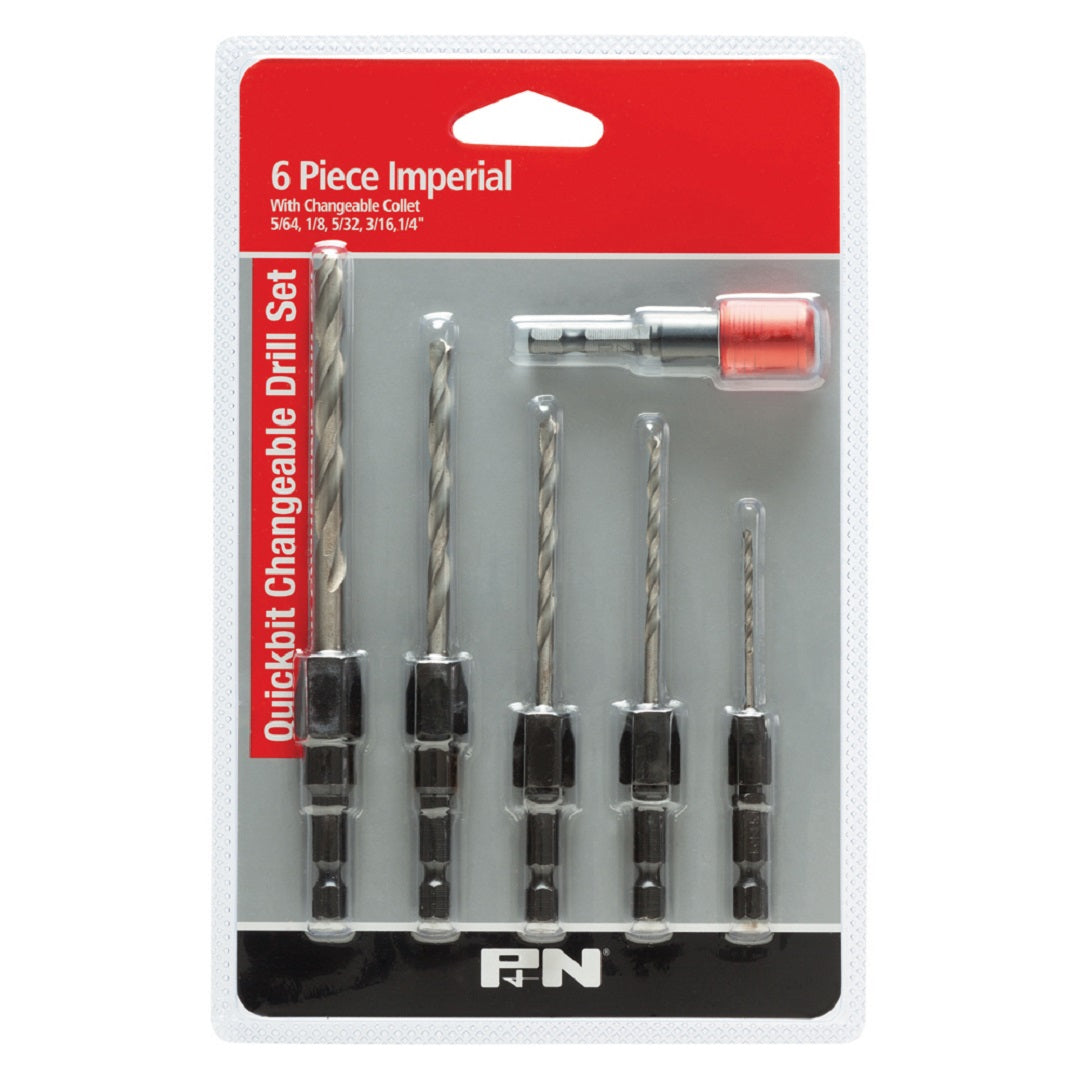 Sutton Drill Bit Quickbit Imperial 6 Pce Set 5/16' - 1/4'