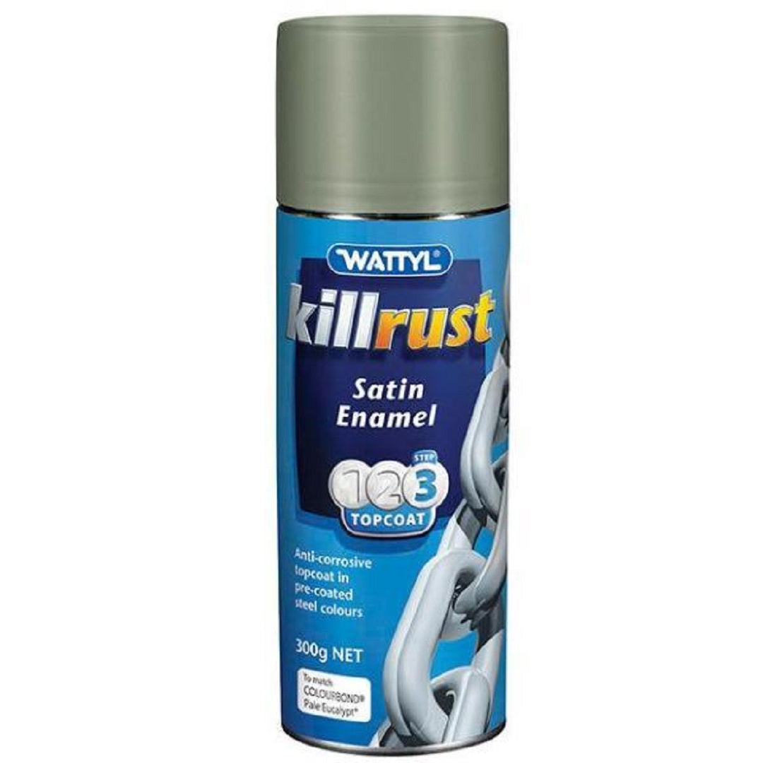 Wattyl Killrust Satin Metal Enamel Spray Paint - 300g