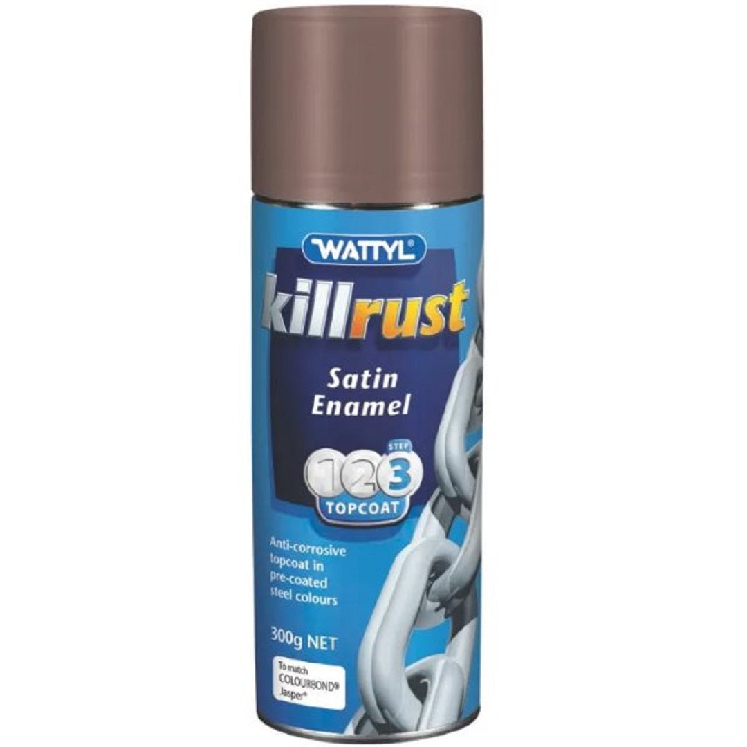 Wattyl Killrust Satin Metal Enamel Spray Paint - 300g