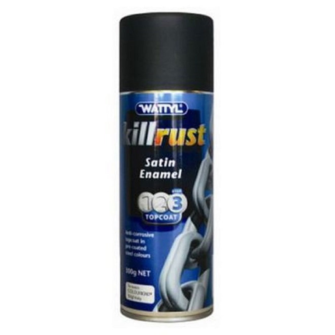 Wattyl Killrust Satin Metal Enamel Spray Paint - 300g
