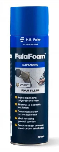 Expanding Foam Polyurethane 500ml Can Fulafoam