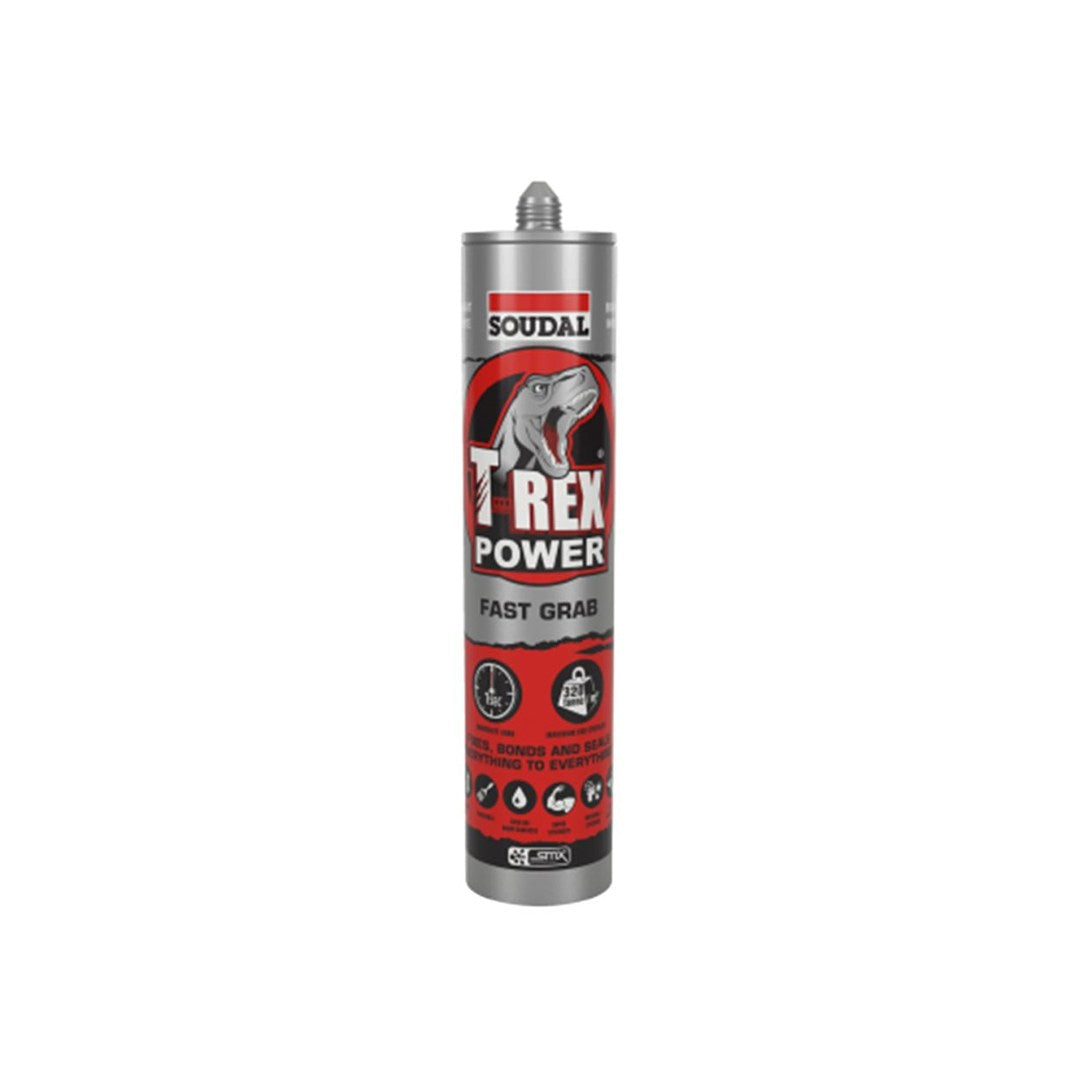 Sealant Adhesive Fast Grab 290ml Cartridge Quick Silver T-Rex Power Fast Grab