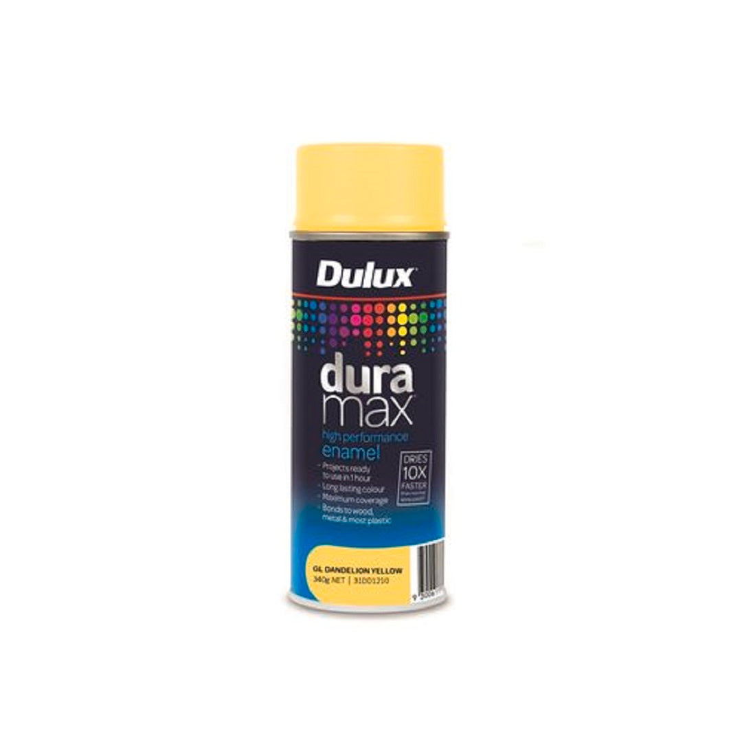DULUX DURAMAX GLOSS ENAMEL SPRAY PAINT 340G