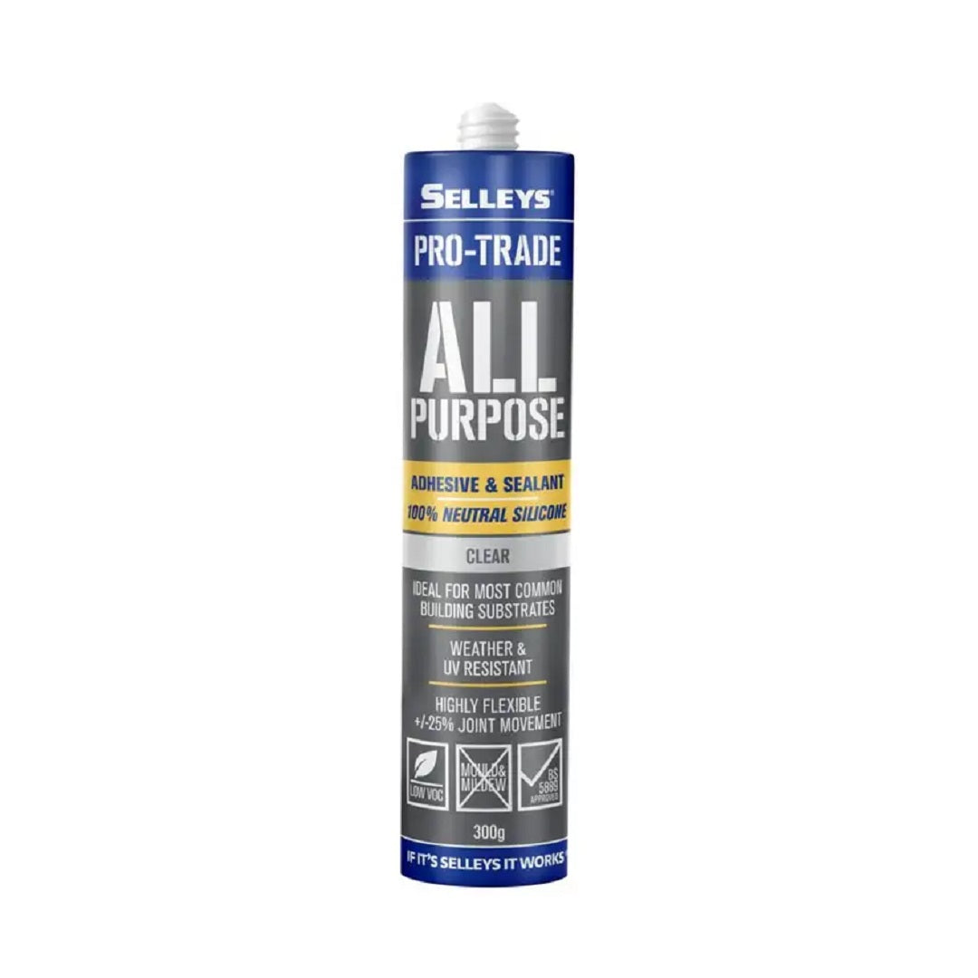 Selleys Pro-Trade All Purpose Silicone Clear 300g