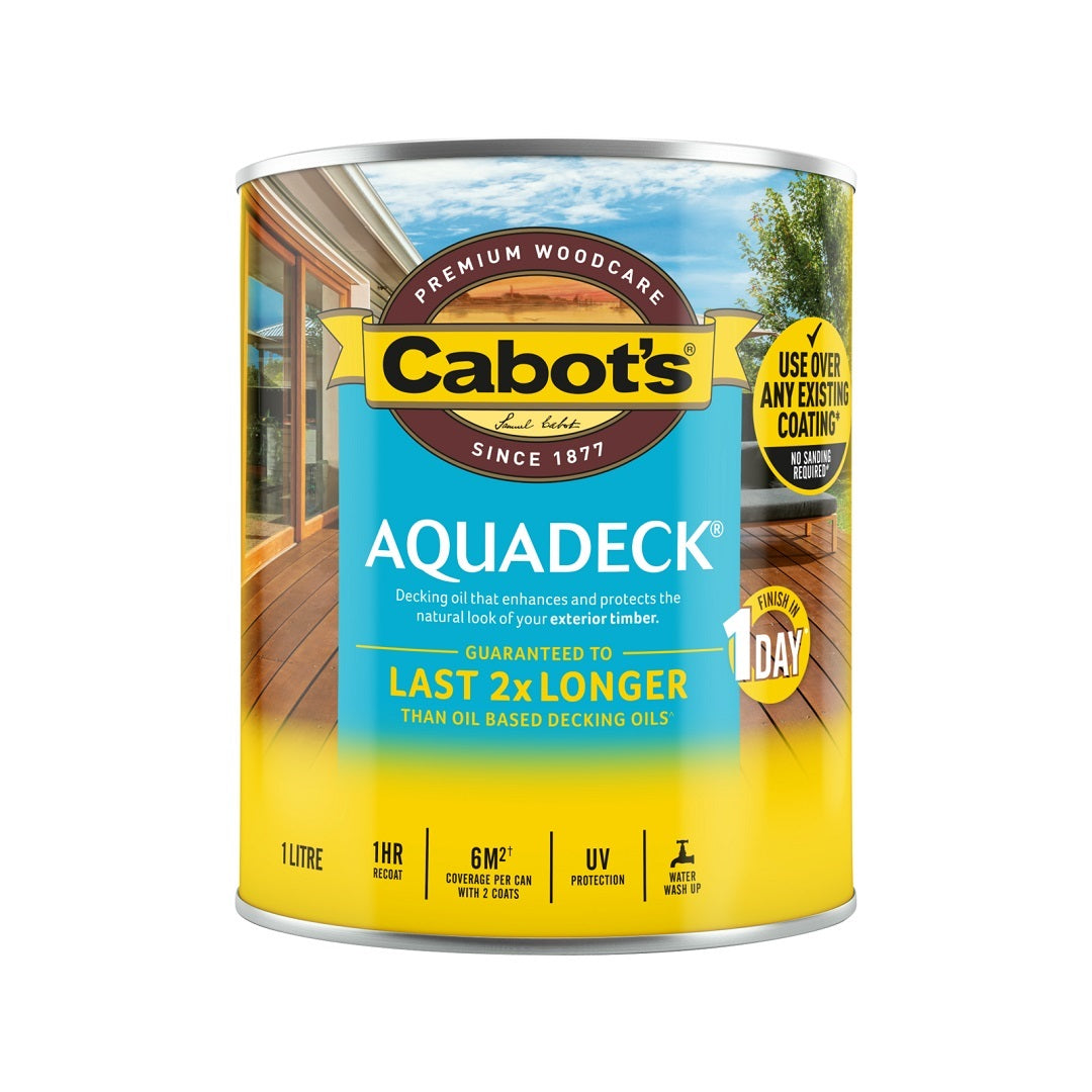 Cabots Aquadeck W/B Deck Oil Natural 1l