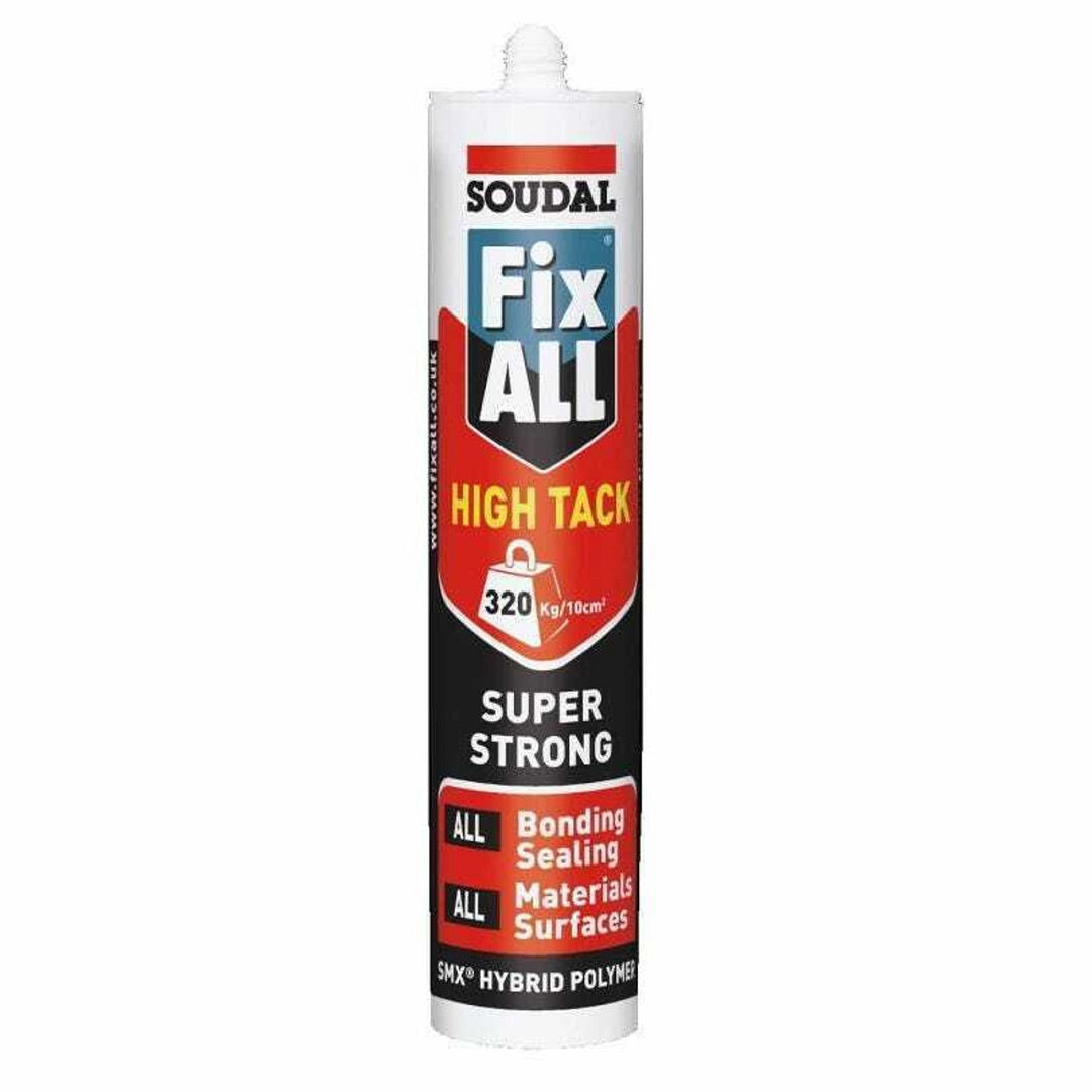 SOUDAL FIXALL ADHESIVE SEALANT HIGH TACK GREY 290ML
