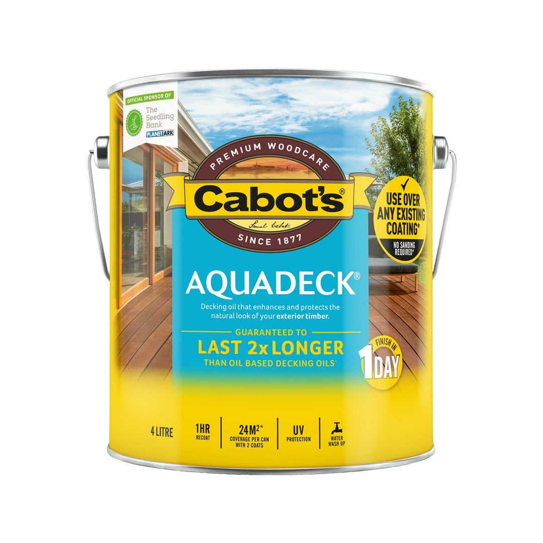 Cabots Aquadeck Waterbased Deck Oil Jarrah