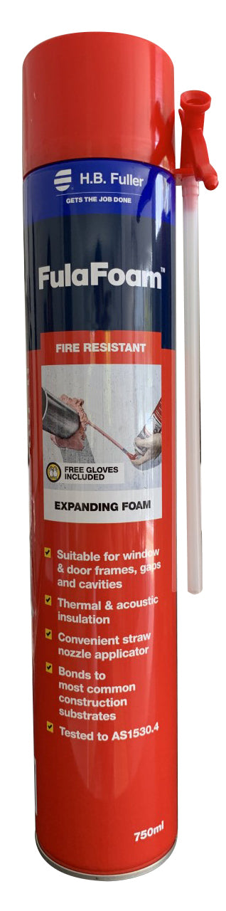 Fulafoam Fire Resistant Expanding Foam 750ml Can