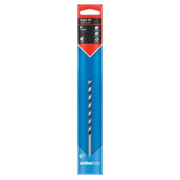 Sutton Short Series Auger Bit - 1/4in Hex Shank