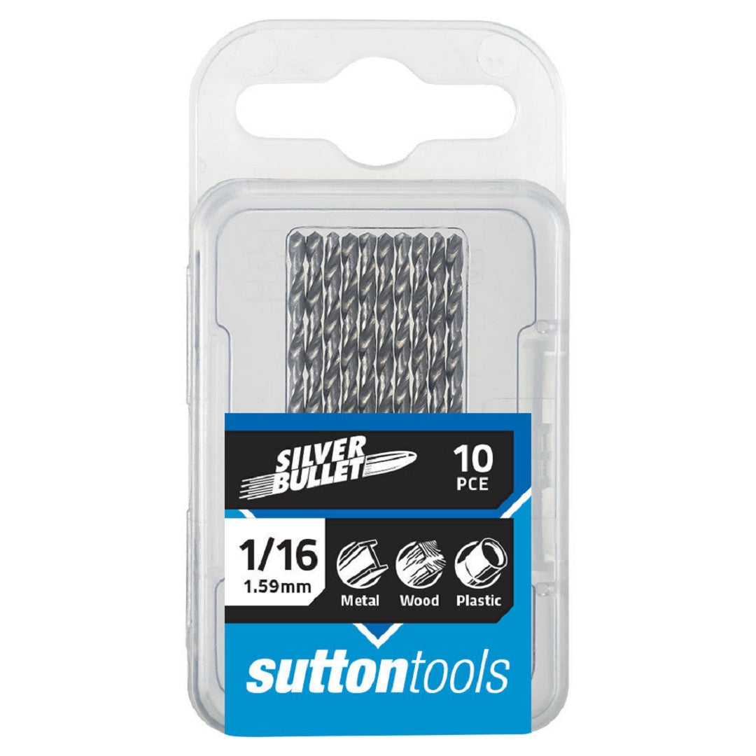 Sutton Silver Bullet Jobber Drill Bit Imperial Trade Pack 10 Pcs