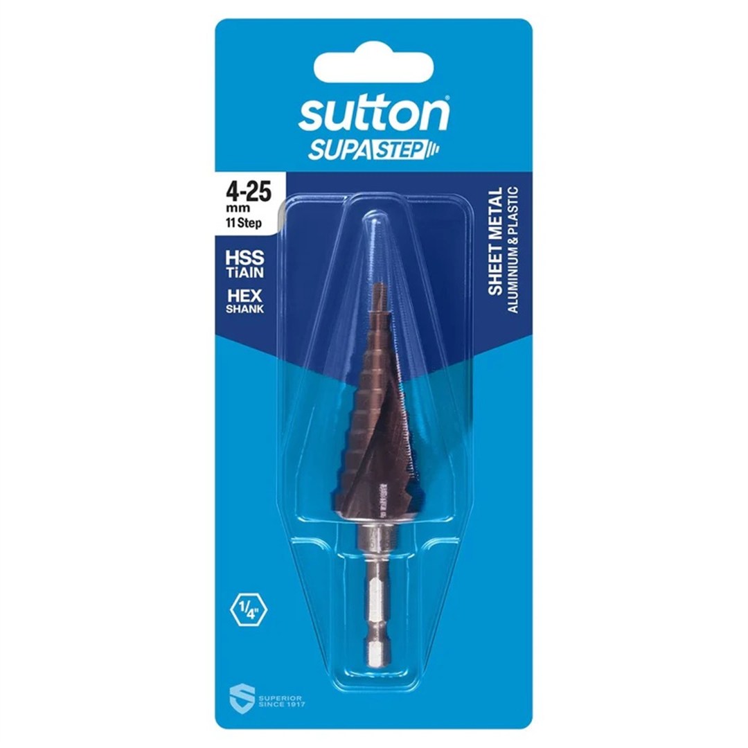P&N Quickbit Hss-Tin Impact Step Drill - 1/4in Hex Shank
