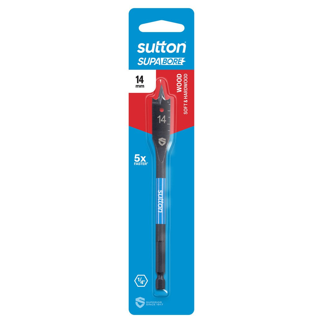 Sutton Supabor Spade Bit 1/4' Hex Shank Power Chip Breaker
