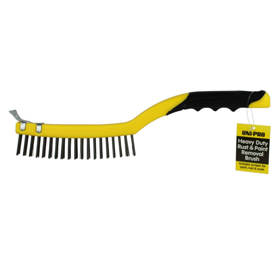 Uni-Pro Wire Brush With Metal Scraper
