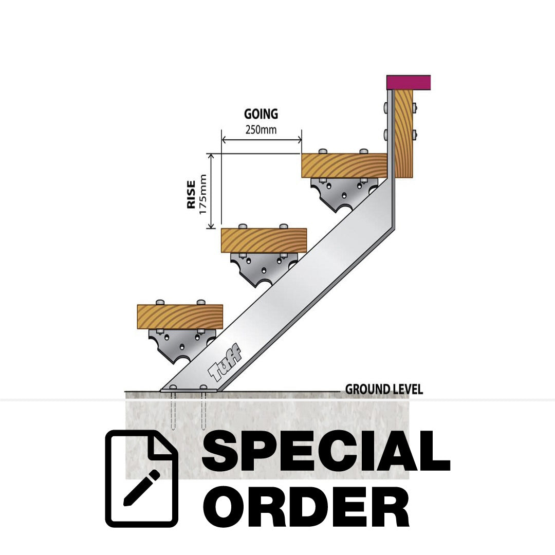 STAIR STRINGER GALV BOLT ON PAIR