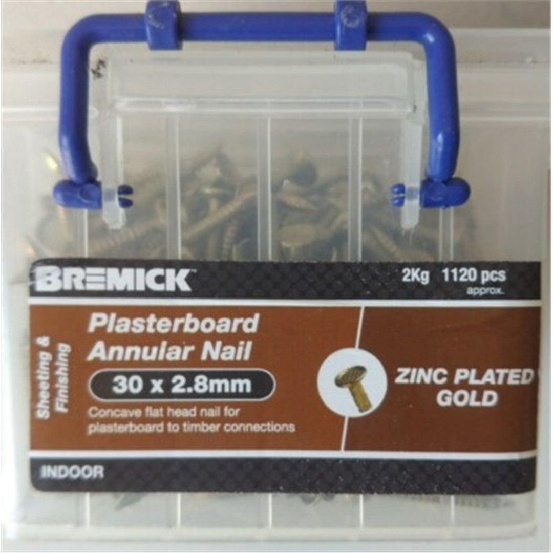 Nail Plasterboard Annular Z/Y 2kg Capacity