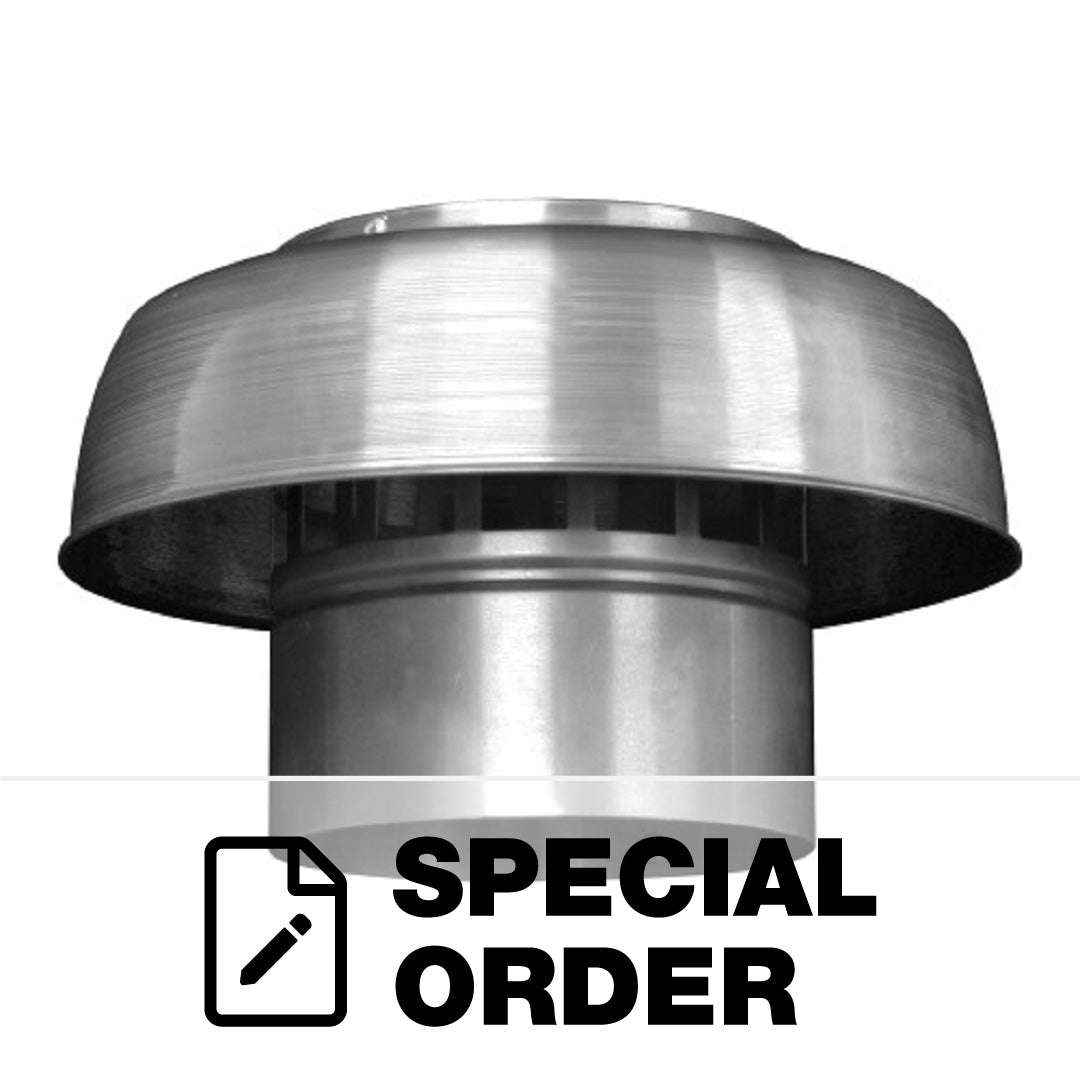 VENTILATION ROOF COWL MUSHROOM ALUM WITH MESH