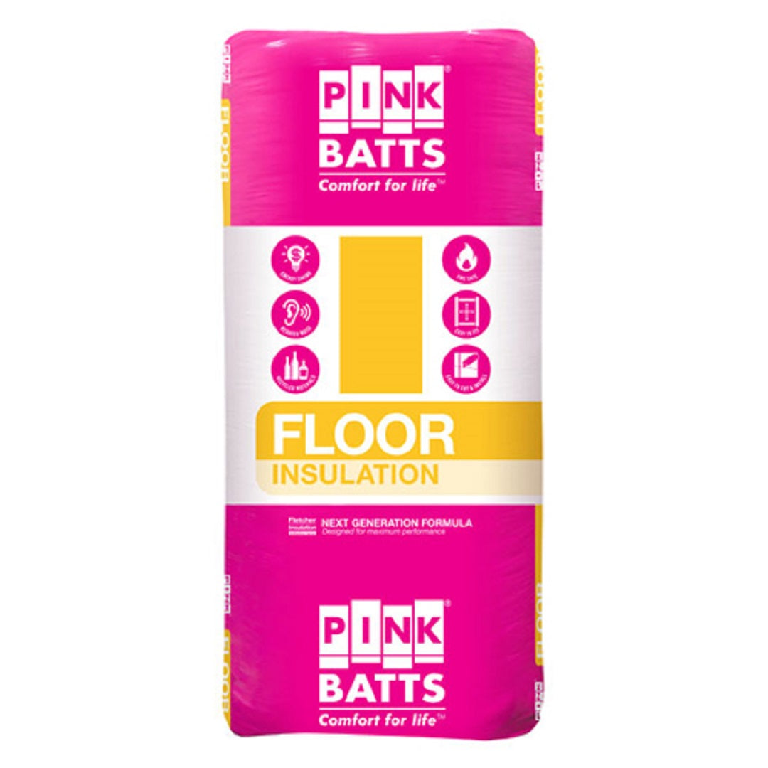 PINK BATTS FLOOR INSULATION R2.5 - 12 PCS