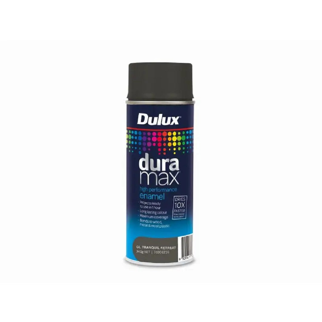 DULUX DURAMAX GLOSS ENAMEL SPRAY PAINT 340G