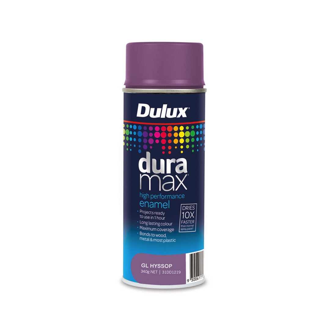 DULUX DURAMAX GLOSS ENAMEL SPRAY PAINT 340G