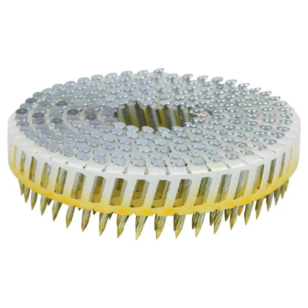 Coil Nail Screw Shank Plastic Collated 15 Deg Hardened