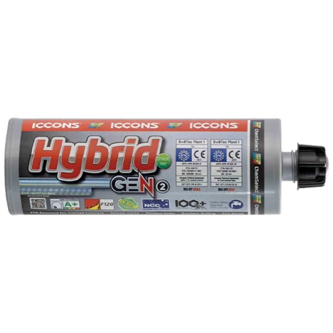 CHEMICAL ANCHOR ICCONS HYBRID GEN 2 INJECTION ADHESIVE WITH 2 NOZZLES 420ML