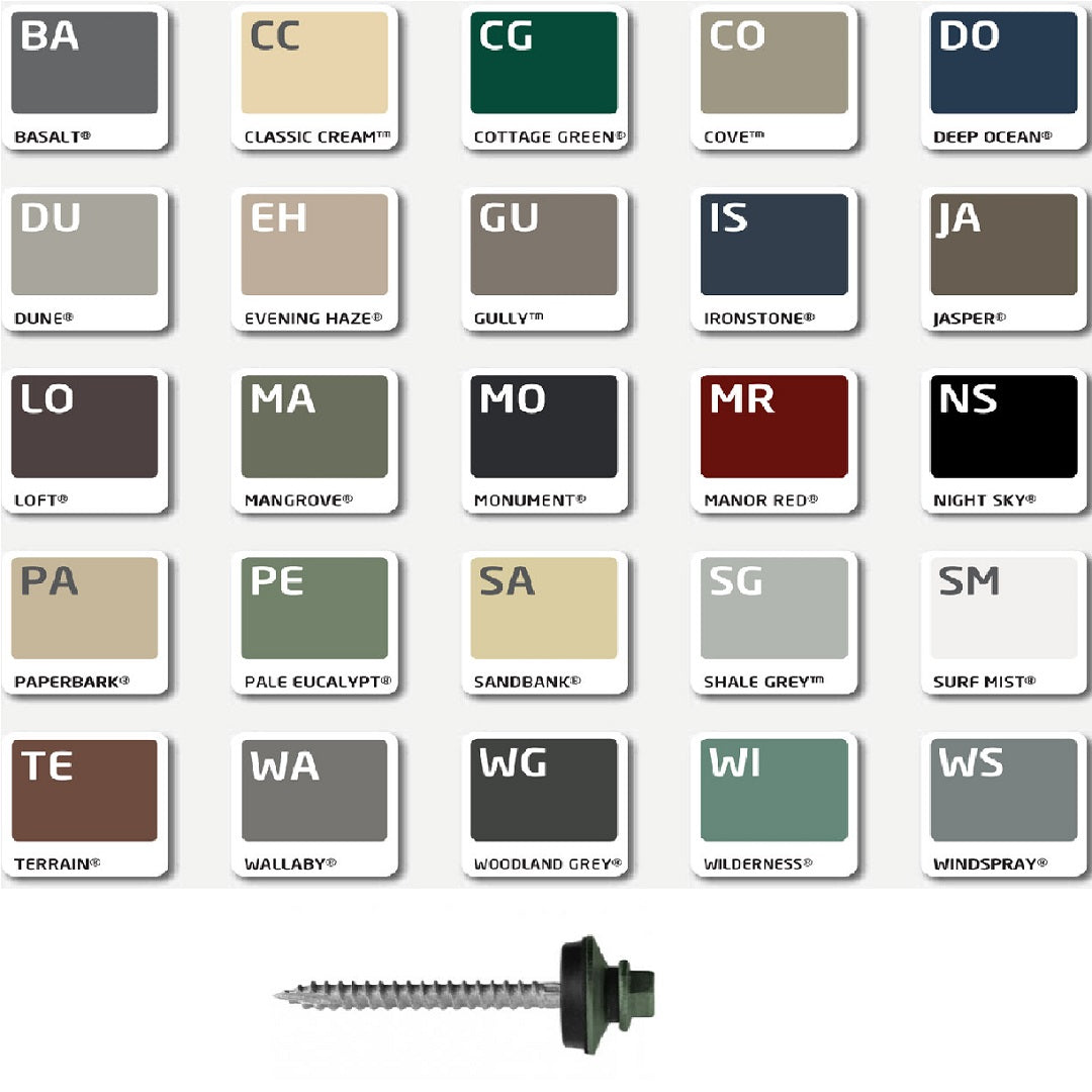 Self Drilling Metal Screw Roofstar Hex Head With Seal Cl4 Galv 13-11 X 50mm